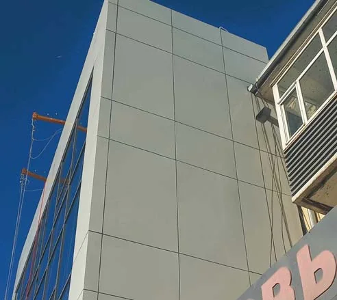 A close view of the Lan Restaurant-100 façade